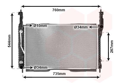 VAN WEZEL Radiaator,mootorijahutus 37002432